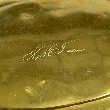 Sockerskrin, av Heinrich H. Werner (mässingslagare i Jönköping, f. 1703-d-1790), Senbarock.