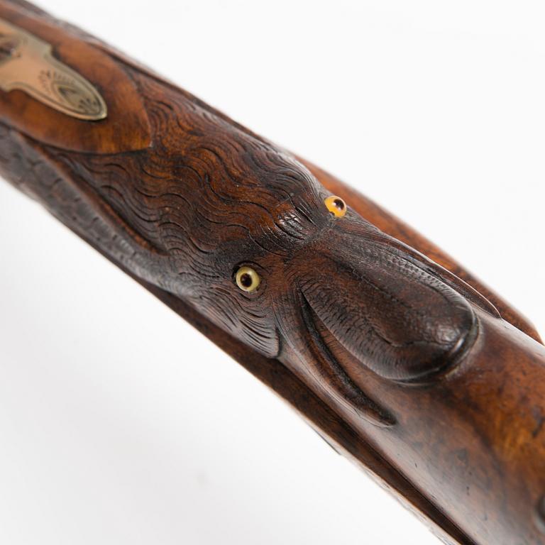 A late 18th Century flintlock shotgun.