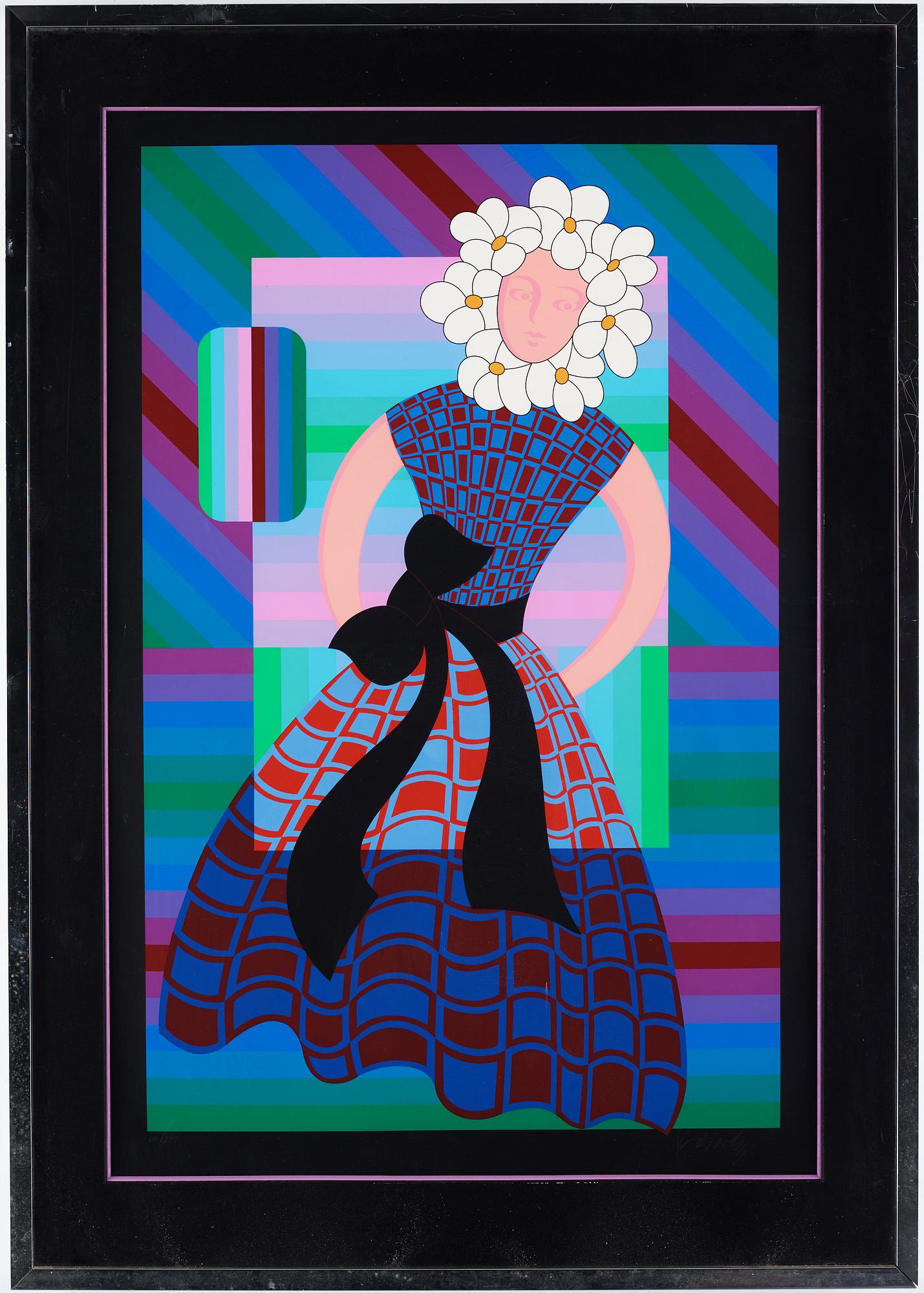 Victor Vasarely, silkscreen in colours, signed 69/275.