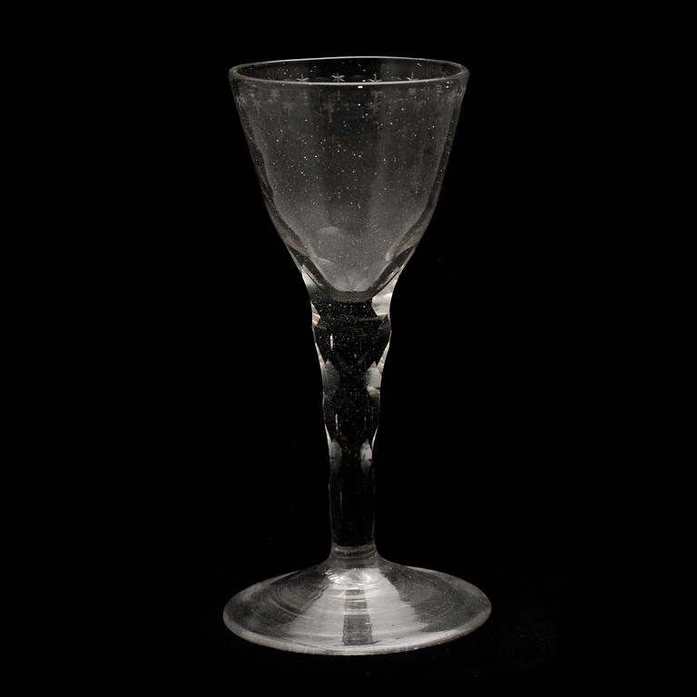 VINGLAS, 8 st, 1700-tal.