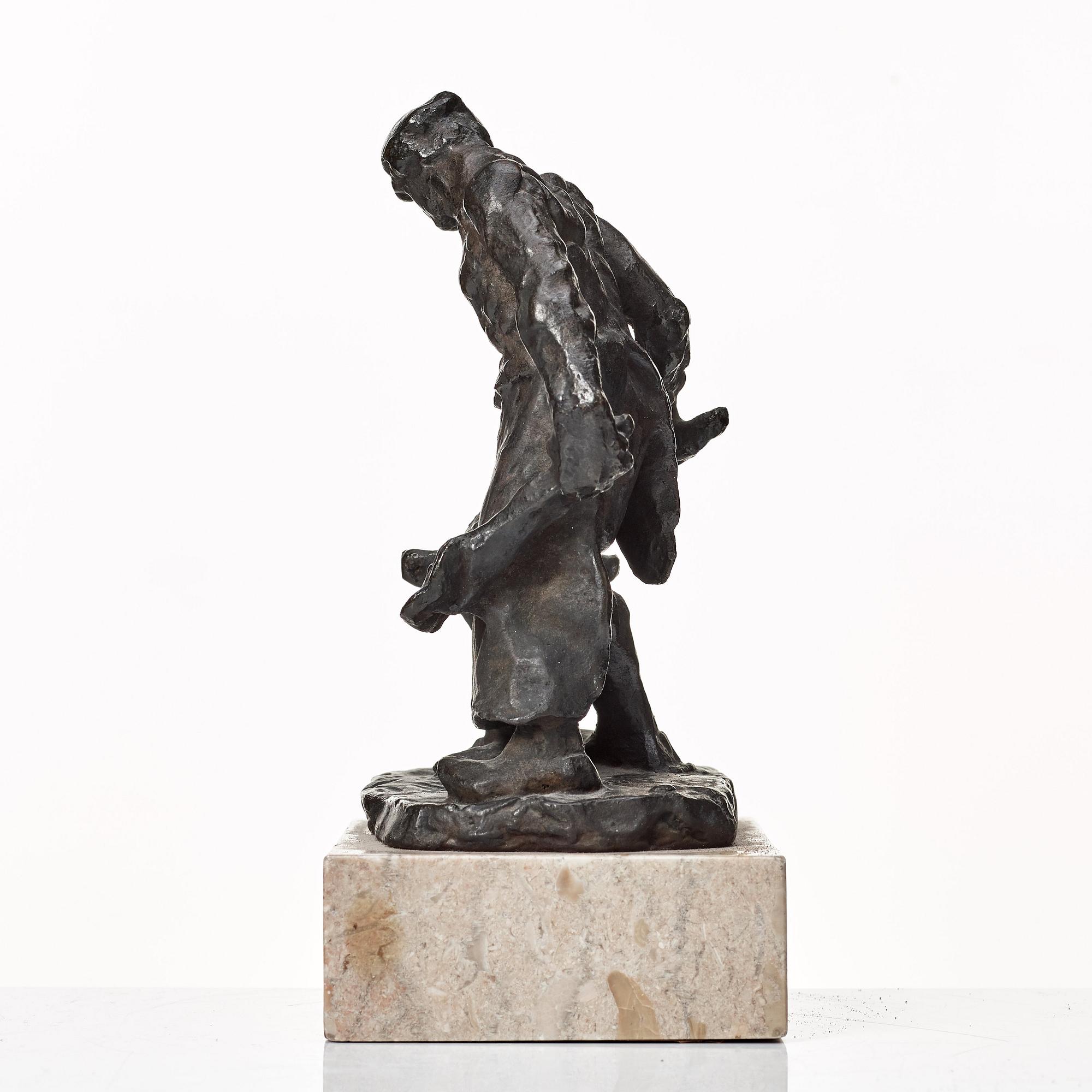 Christian Eriksson, skulptur. Sign. Gjutarstämpel. Brons, höjd 21,5 cm.