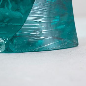SKULPTUR, glas, signerad Vicke Lindstrand, Kosta.