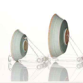 Two qingbai dishes, Song dynasty (960-1279).