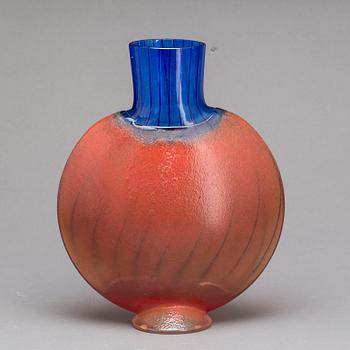 VASE, glass, signed, Kjell Engman, Kosta Boda.