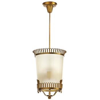 142. Swedish Grace, a brass and glass lamp, 1920s-40s.