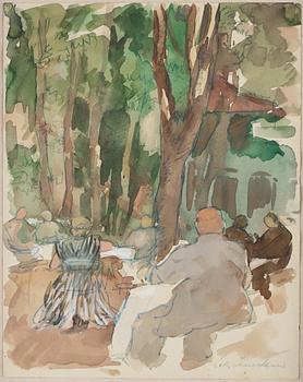 Lotte Laserstein, Café Scene, Provence.