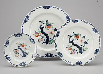 FAT, 3 st, porslin, Kina, 1700-tal.