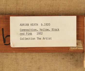 Adrian Heath, "Composition: Yellow, Black and Pink".