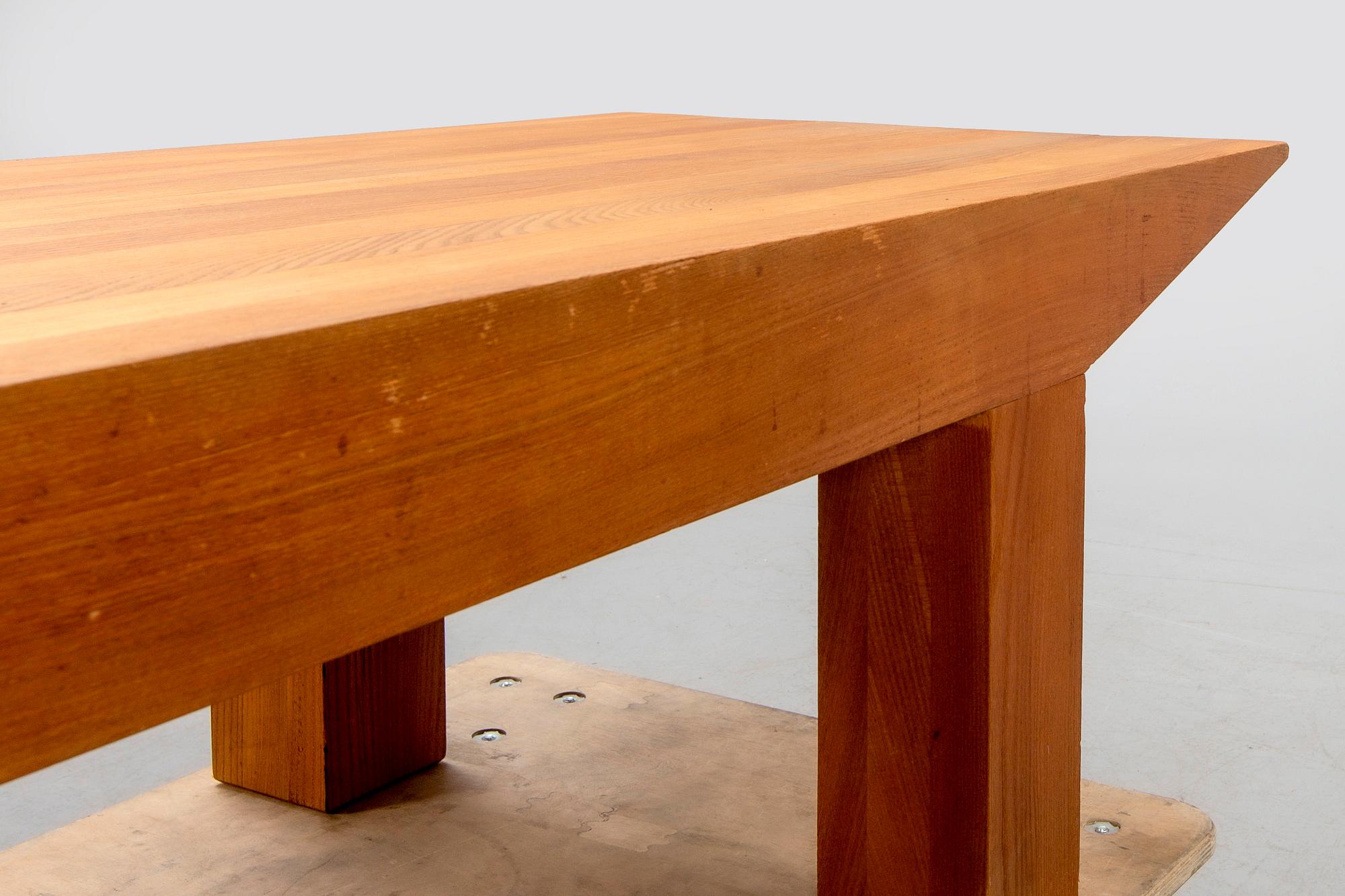 An oak Pagoda coffee table by L.E Gant, Malmö.