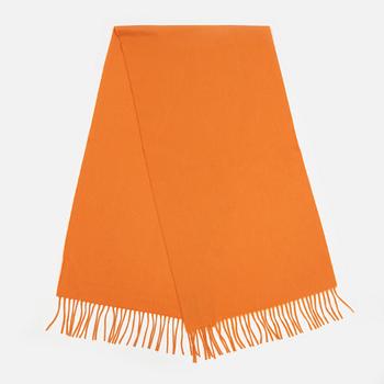 Hermès, a orange cashmere scarf.