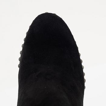 Christian Louboutin, a pair of suede and stud boots, size 36 1/2.