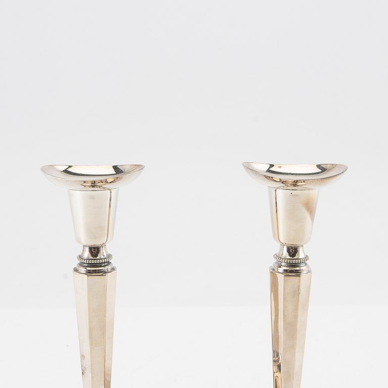 Eric Löfman, candlesticks 1 pair, silver MGAB Uppsala 1983.