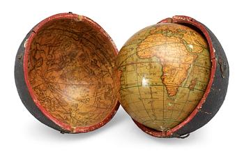 717. A terrestrial pocket globe, Lane's Improved Globe London, 1820/30's.