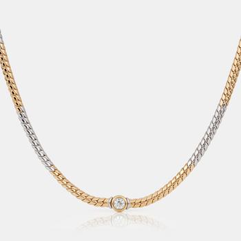 A circa 2.35 ct brilliant-cut diamond necklace.