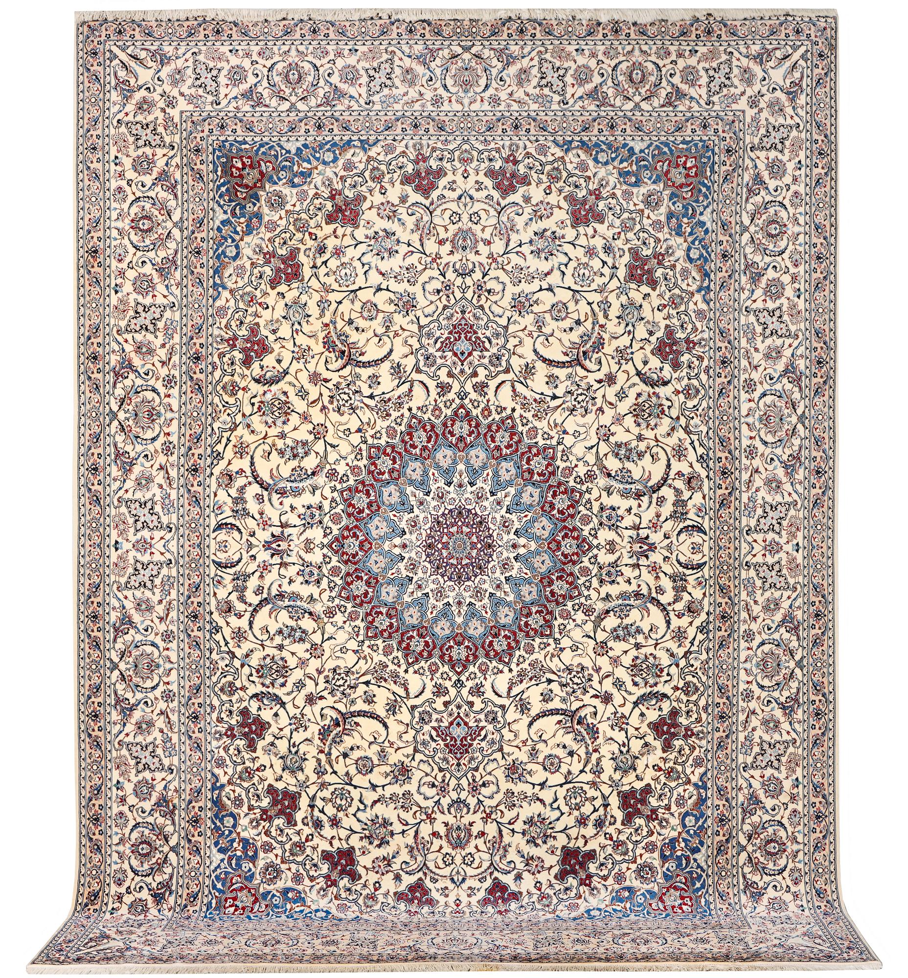 Matta, Nain, part silk, 6 laa, ca. 363 x 249 cm.