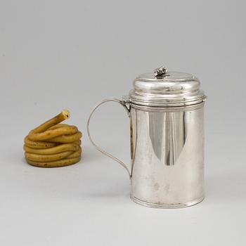 A Reval (Talinn) silver beeswax rope candle holder, maker's mark Jacob Johann Öhrmann (1775-1816). Weight  Weight 300 g.