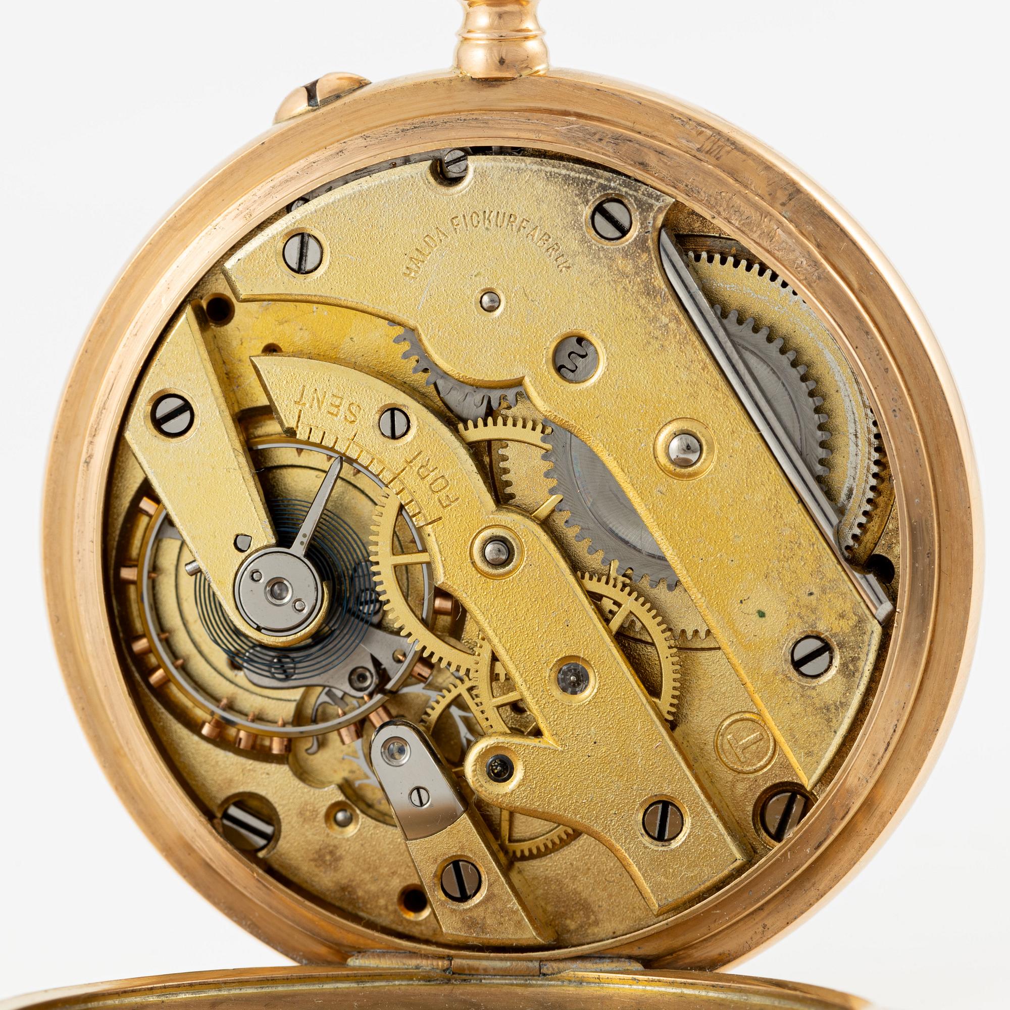 Halda, pocket watch, 50 mm.