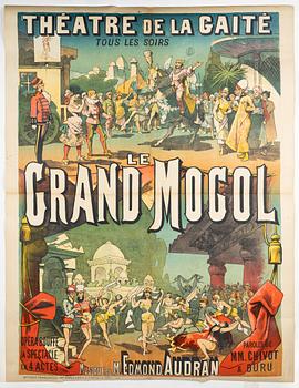 A lithographic poster, 'Le Grand Mogol', Affiches Françaises Imp. Emile Levy, Paris, France, 1884.