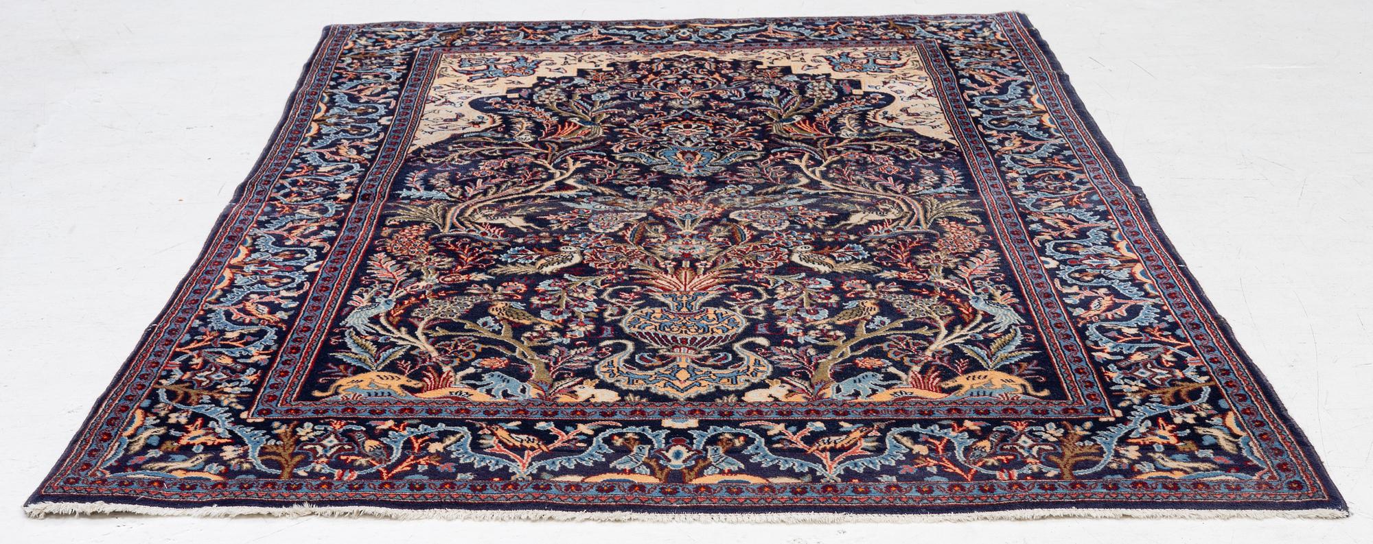 Carpet, Ghom, 210 x 140 cm.