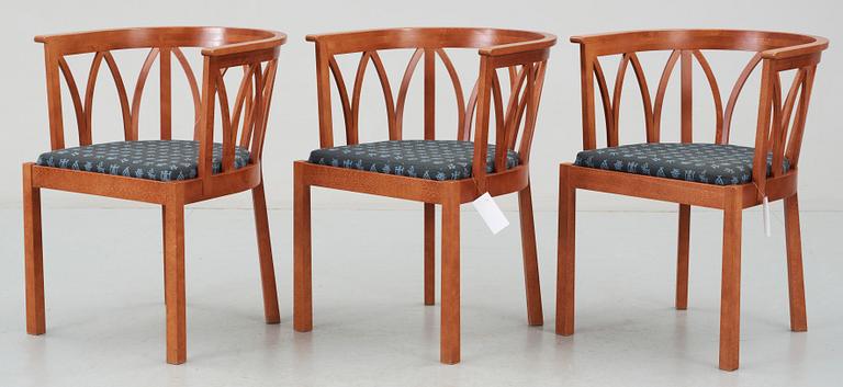 KARMSTOLAR, 3 st, Design Sigvard Håkansson för Swedese, 1900/2000-tal.