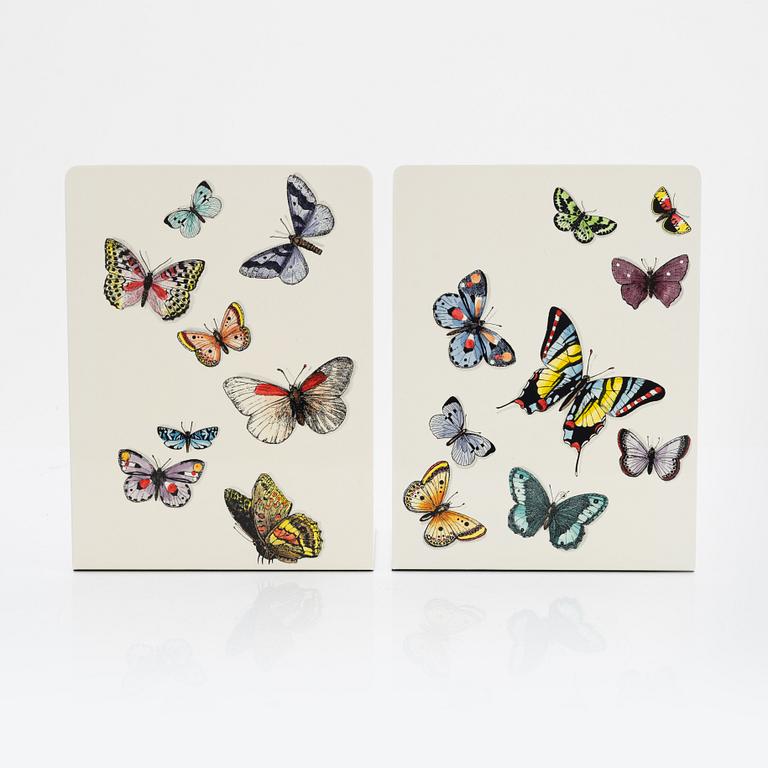 Piero Fornasetti, a pair of metal book stands.