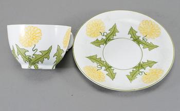 SERVISDELAR, 4 st, porslin, jugend, Tyskland, 1900-talets början.