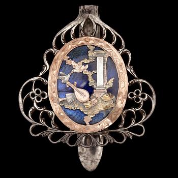 Empire · DRÄKTSMYCKE, empire, stål, 1800-talets första hälft.