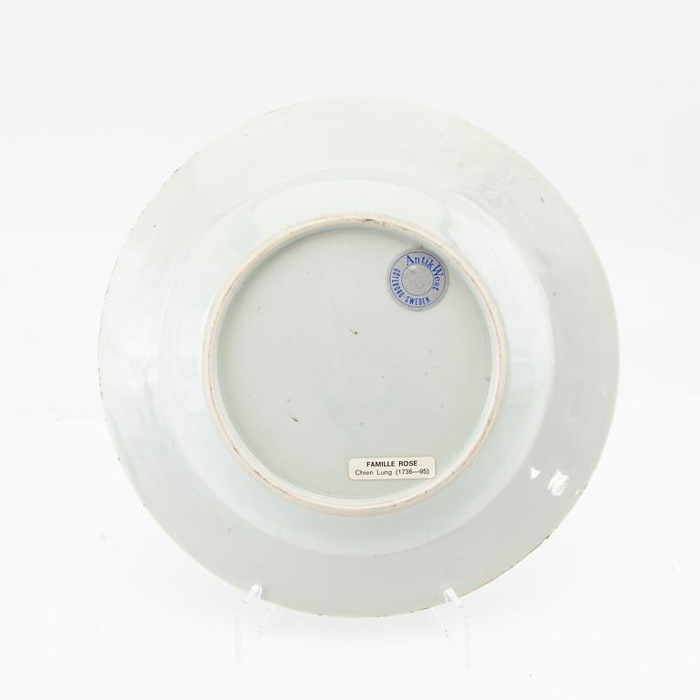 Tallrikar 5 st Kina Qianlong (1736-95) porslin.