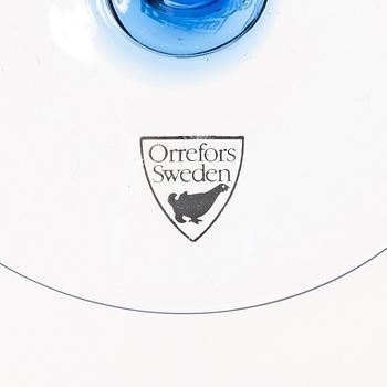 Gunnar Cyrén, a set of nine 'Nobel' wine glasses, Orrefors.
