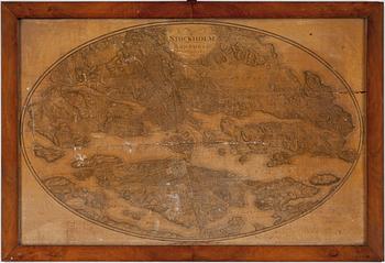 KARTA, Carl af Akrel, "Plan af Stockholm", 1805.