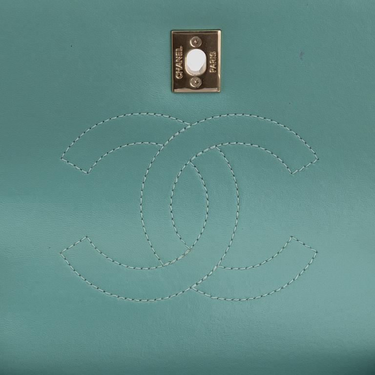 Chanel, a mint green 'Trendy CC' top handle flap bag,2020.
