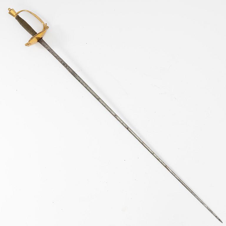 A smallsword, 18th century.