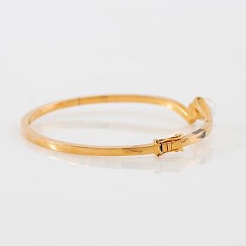 Armring, 18K guld och pärla, Stigbert, Stockholm, 1964.