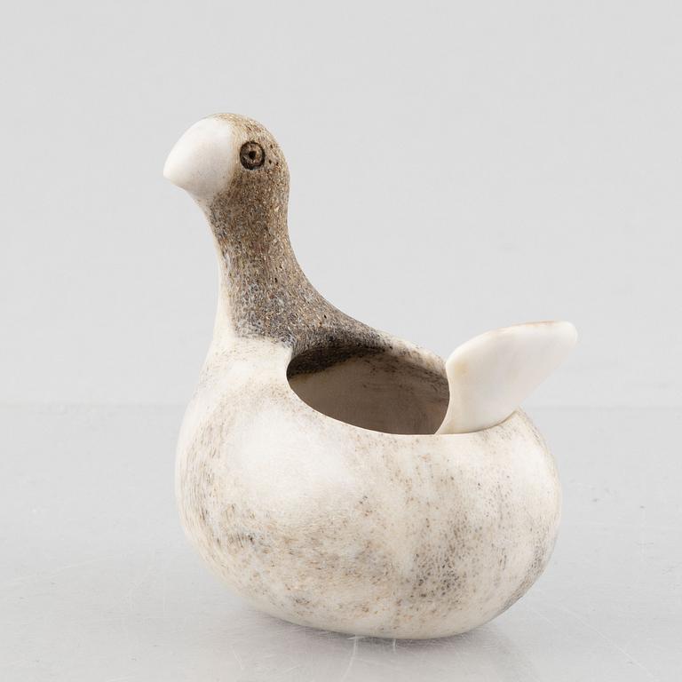 Lars Pirak, a salt cellar with spoon, Kieron Jokkmokk, 1991.
