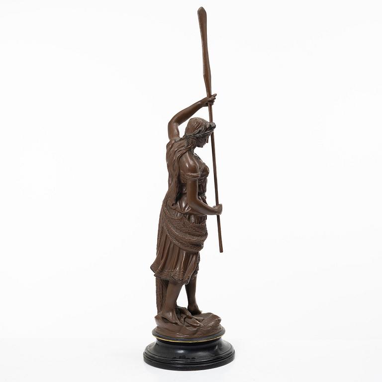 Decorative sculpture, "Britomartis", circa 1900.