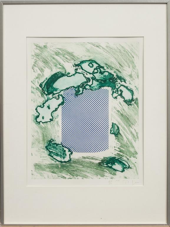 WILLIAM TILLYER, färglitografi, signerad o daterad -77, numrerad 35/60.