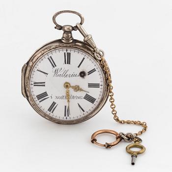 POCKET WATCH, 61,4 mm, signed "Wallerius i Norrköping",