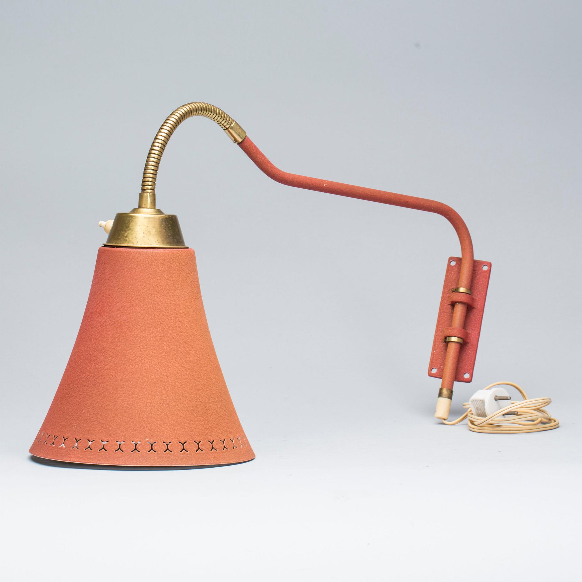 VÄGGLAMPA, märkt EWÅ 500, 1900-talets mitt.
