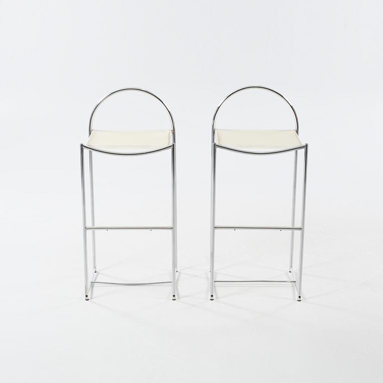 A pair of bar stools from the second half of the 20th century.