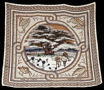 SCARF, siden, "Sous le Cedre", design Dimitri Rybaltchenko, Hermès, Paris.