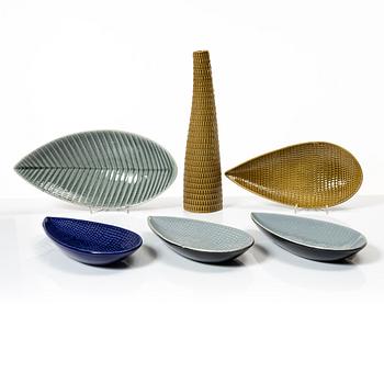 Stig Lindberg, six 'Reptil' ceramics, Gustavsberg.