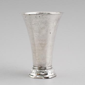 BÄGARE, silver, Per Erik Sundberg, Trosa 1854. Vikt ca 396 gram.