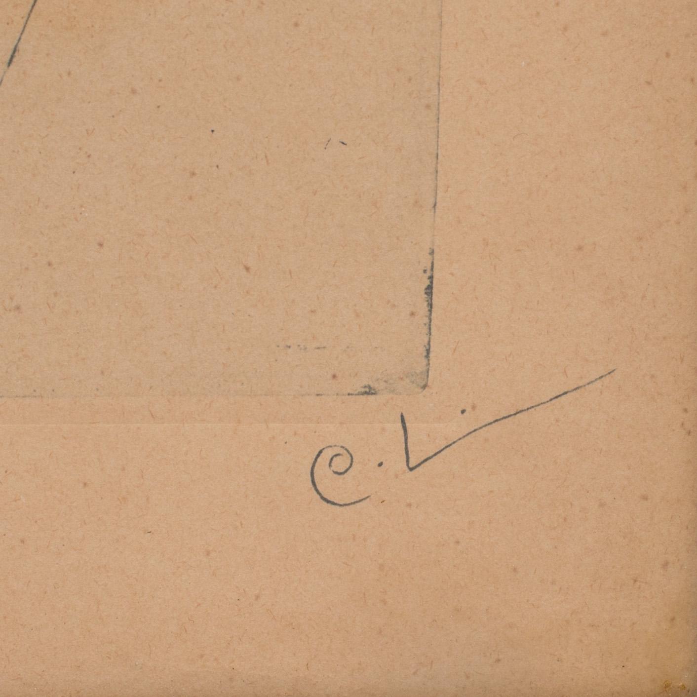 CARL LARSSON, etsning, signerad.