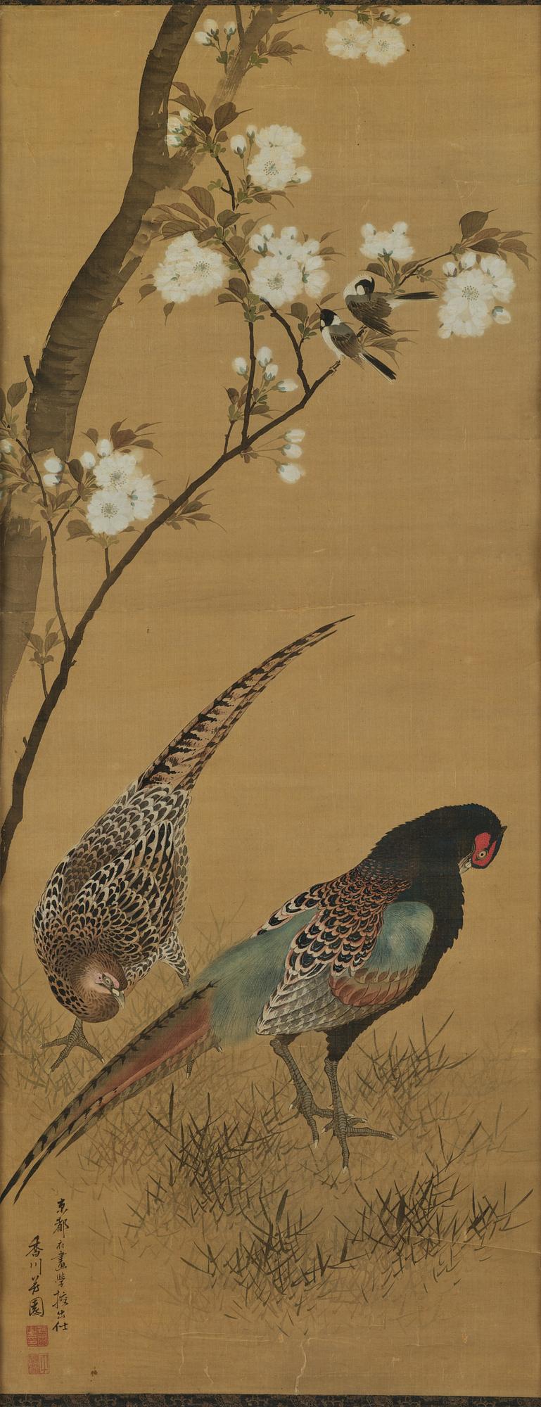 Unidentified artist, 'Pheasant pair', China, late Qing dynasty/circa 1900.