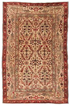 445. An antique Agra carpet, north India, c. 273 x 181 cm.