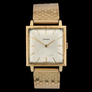 ARMBANDSUR, Credos, 18K guld, ca 1960-70-tal. Total vikt ca 52,5g.