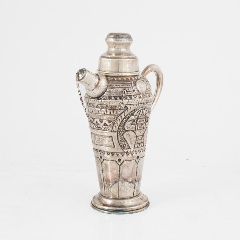 A silver shaker, South America, first half/mid 20th century.