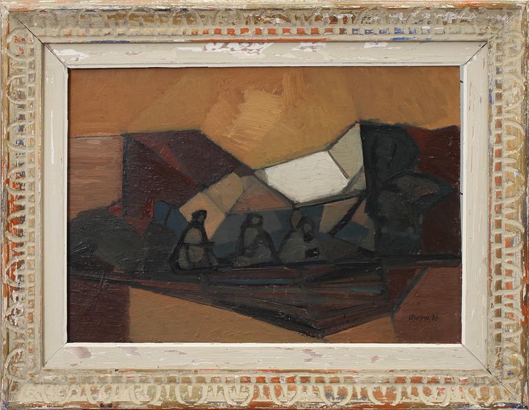 IVAR MORSING, olja på pannå, sign.