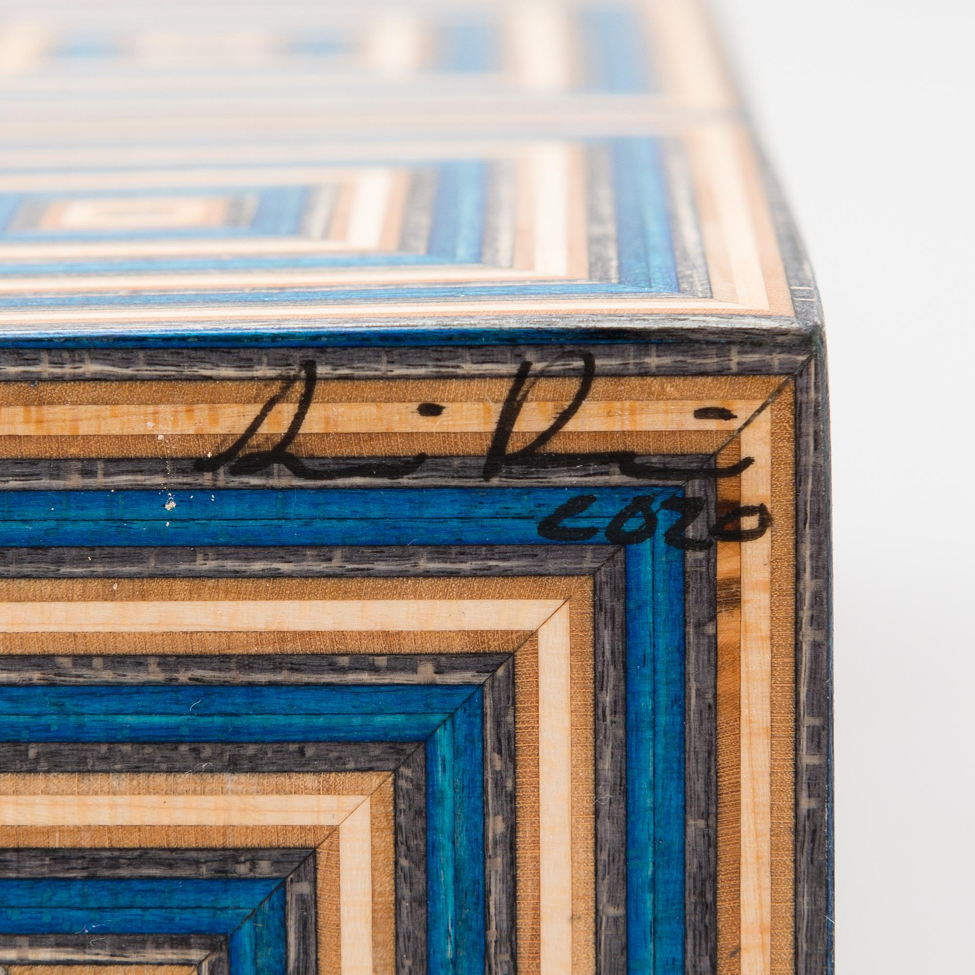ALEKSI PUUSTINEN, 'I-Block' art object, signed.