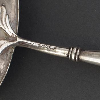 a pair of Soup ladles,  silver, 19th century.